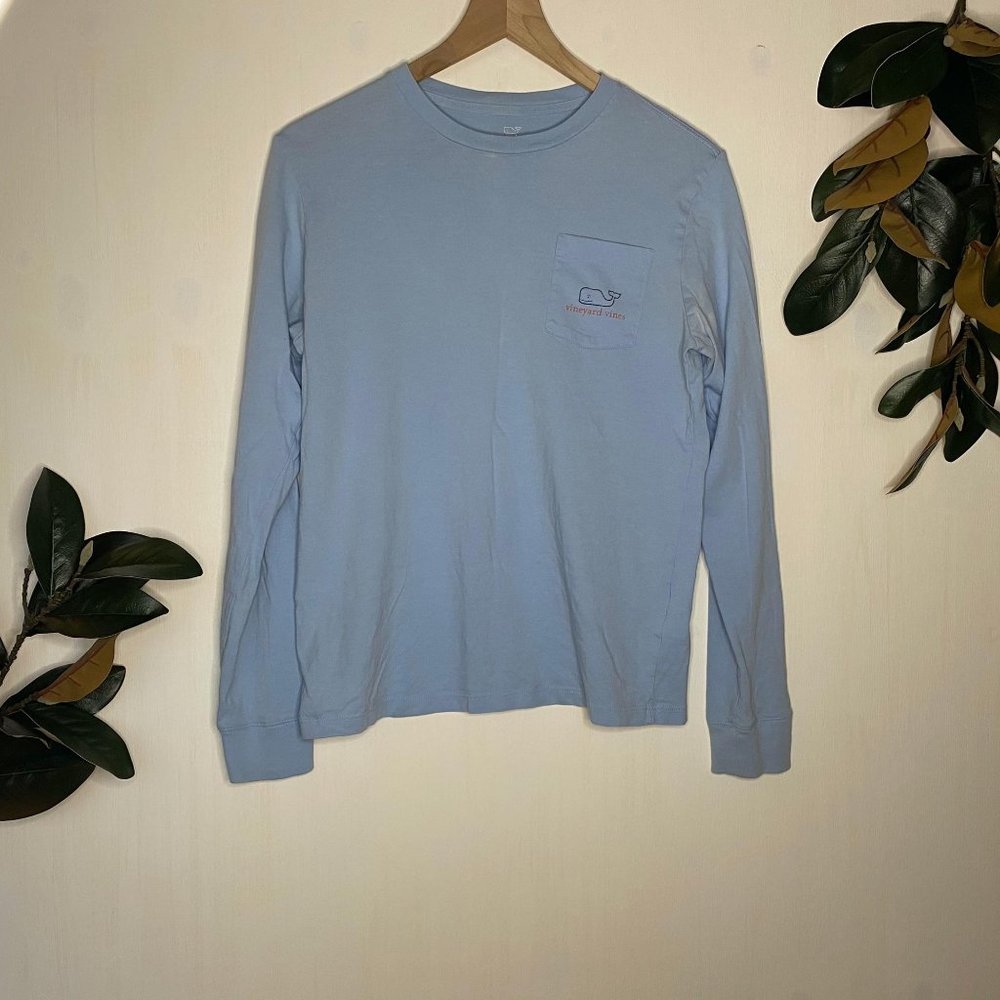 Vineyard Vines Blue Vintage Whale Long Sleeve